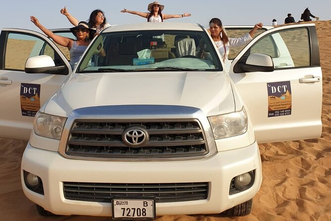 Dubai Desert Safari With Sandboarding & Camel Riding - Lahbab Red Dunes: 4x4 Dune Bashing and Photo Stop Timing