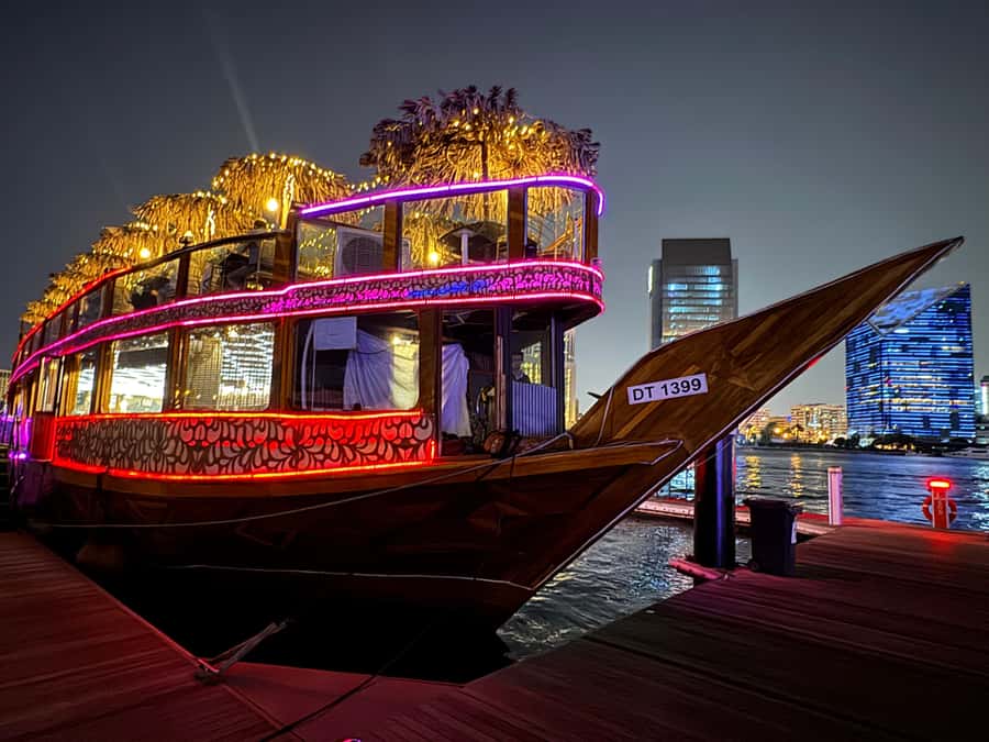 Dubai Dhow Cruise Creek,Marina Shows,Buffet & Drinks options - Dubai Creek or Marina: which water route fits your night?