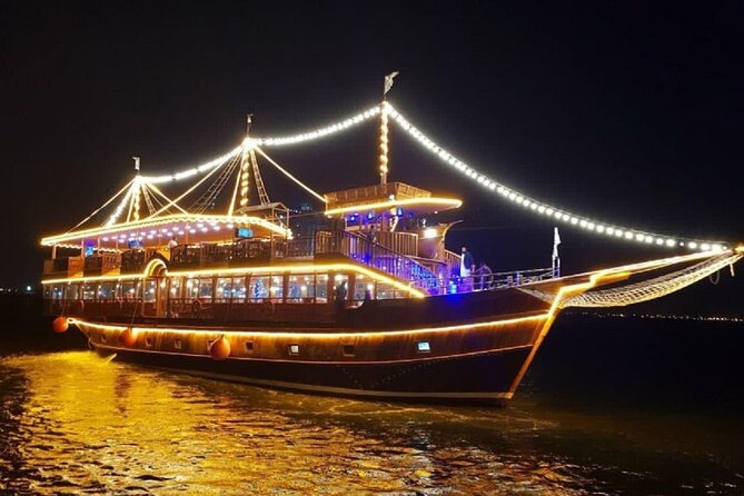 Dubai Dhow Cruise Dinner Al Seef Creek Multicusine - Views from the water: old Dubai meets the modern skyline
