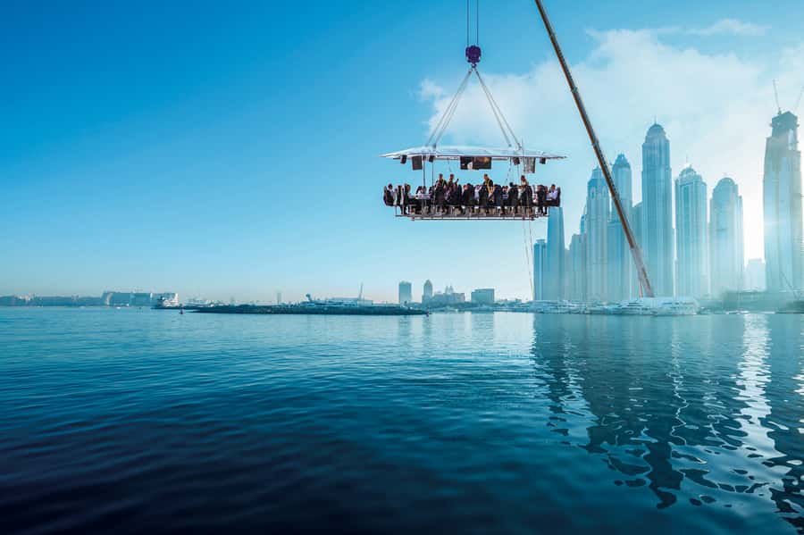 Dubai: Dinner in the Sky Experience - Meeting point at Skydive Dubai, Mina Al Seyahi