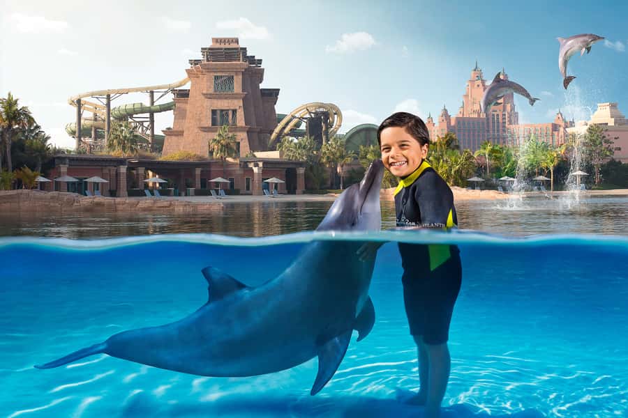 Dubai: Dolphin Encounter & Aquaventure Waterpark Ticket - Dolphin Bay at Atlantis the Palm: where your day starts