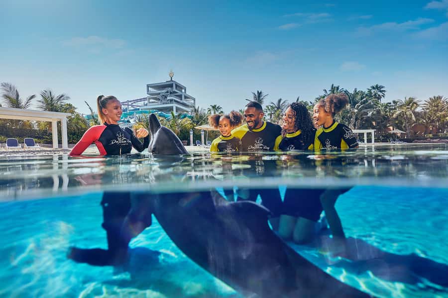 Dubai: Dolphin Encounter & Aquaventure Waterpark Ticket - Inside the dolphin encounter: what the 30 minutes feels like