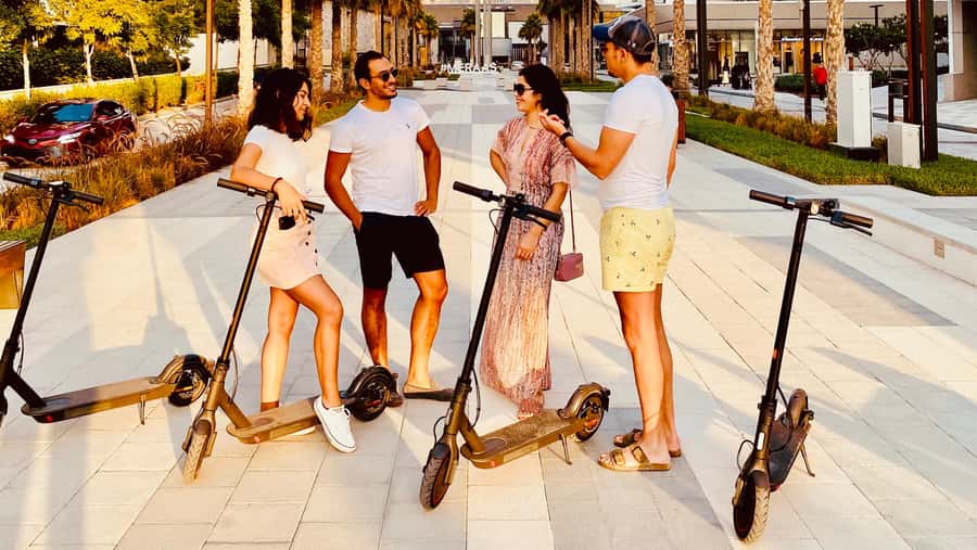Dubai: E-Scooter Guided Tour of Marina, JBR & Bluewaters - Dubai Marina Walk: the 8-kilometer feel, without the fatigue