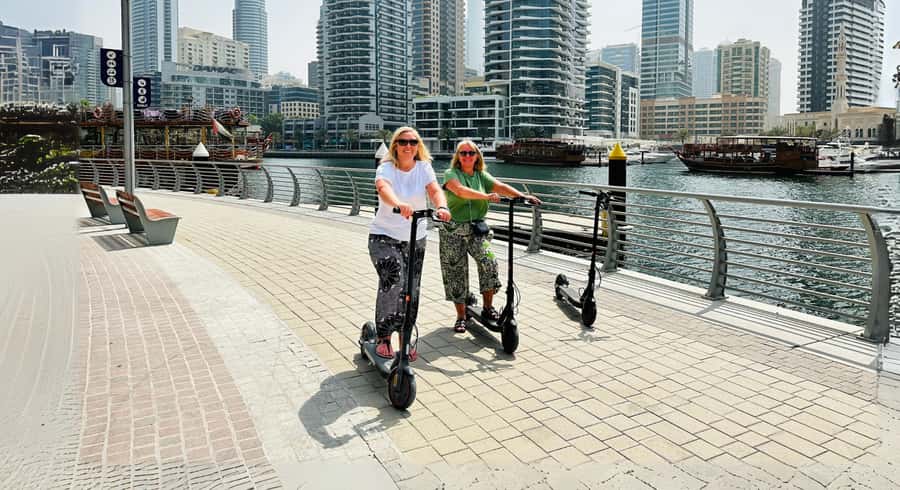 Dubai: E-Scooter Guided Tour of Marina, JBR & Bluewaters - Dubai Marina Yacht Club: finishing your big skyline loop