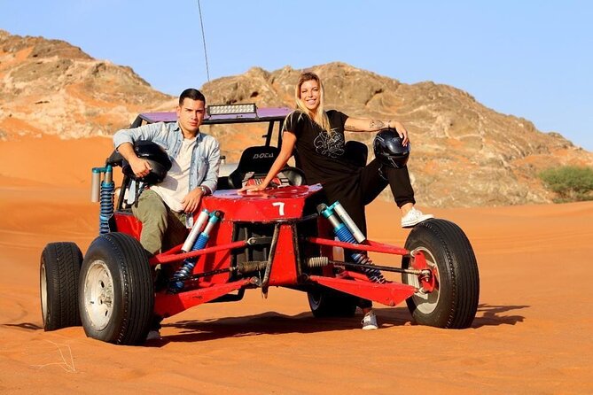 Dubai Evening Desert Safari With Transfers Dune Bashing & Dinner - Lahbab dune bashing and the sunset photo stop, the moments you plan for