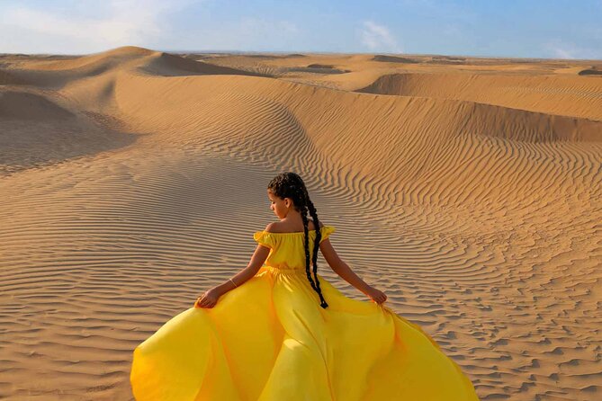 Dubai Flying Dress Private Photoshoot in the Desert - The desert transport part: how the pickup and timing shape the day
