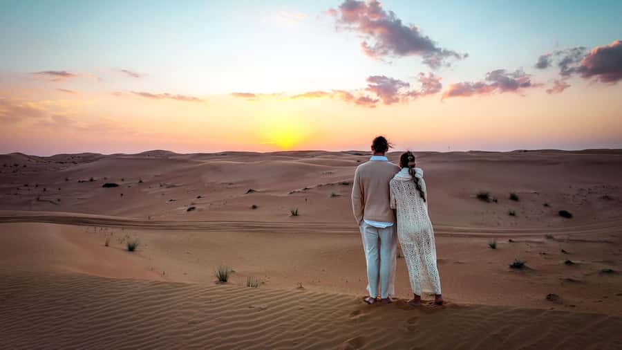 Dubai Fort Lisaili Desert: Quad, Buggy Ride & Free Souvenir - The evening flow: henna, sunset views, camel ride, and falcon show