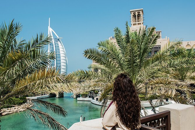 Dubai Full-Day City Tour: Souk, Palm Monorail, Abra Ride & Mosque - Dubai Marina and Bluewaters: luxury waterfront walking plus the Ain Dubai angle