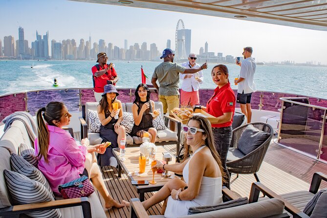 Dubai Harbour Super Yacht Experience with gourmet & Drinks - Getting Onboard: Deck Levels, Comfort, and On-Board Add-Ons