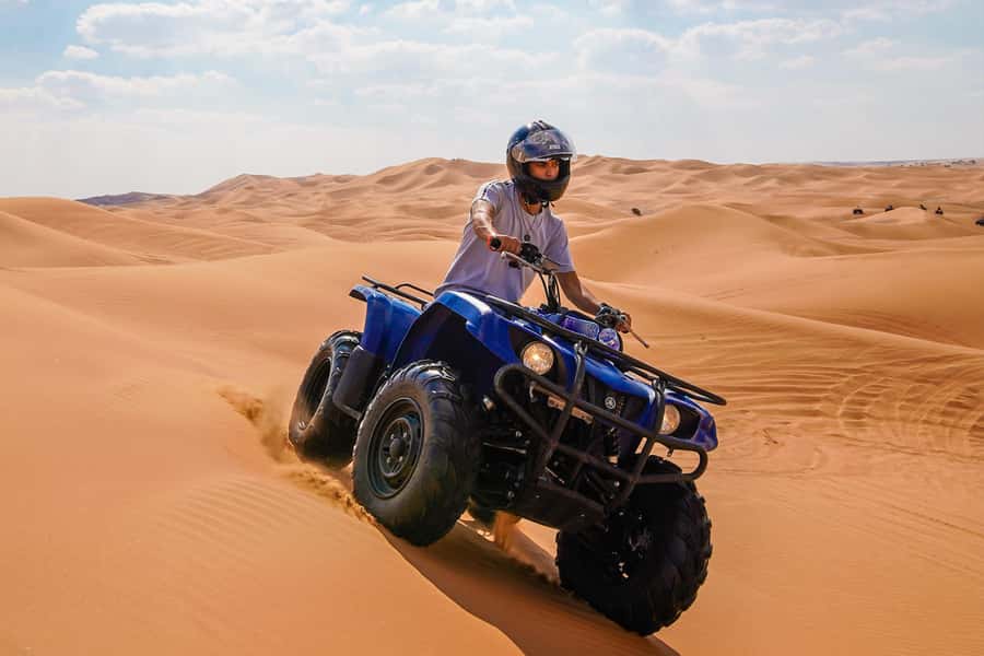 Dubai: Helicopter Ride, Desert Safari, Camels & Refreshments - Sandboarding: The Fast Photo Run That Still Feels Real