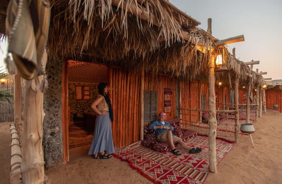 Dubai: Heritage Desert Safari wtih Overnight and Breakfast - Tea, falconry in the dunes, and a camp night with real culture