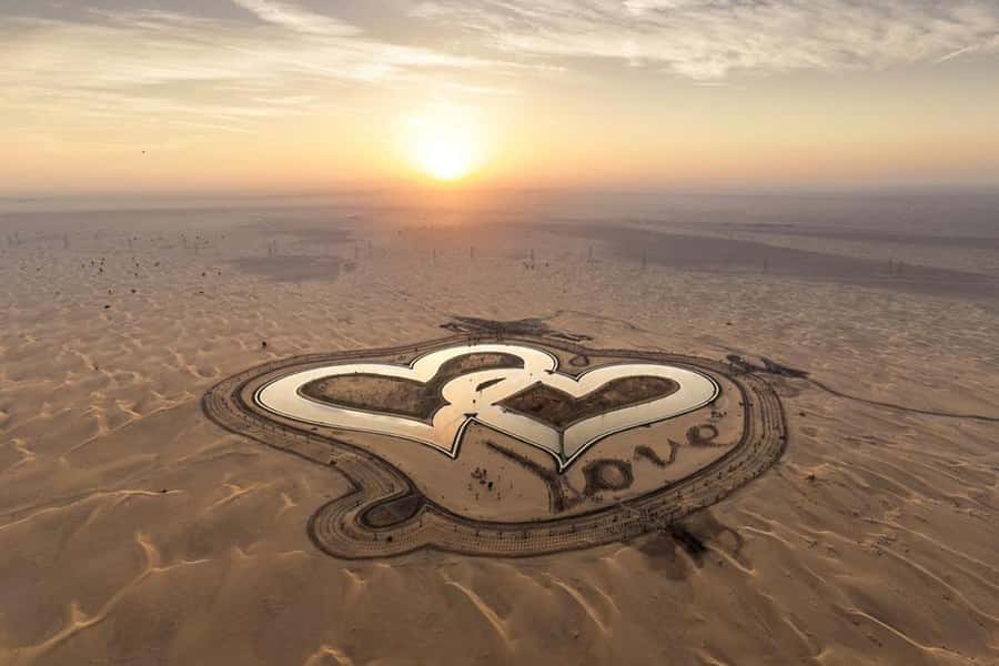 Dubai: Hot Air Balloon with Camel, ATV, & Horse Ride Options - Sunrise from the balloon, with real desert quiet