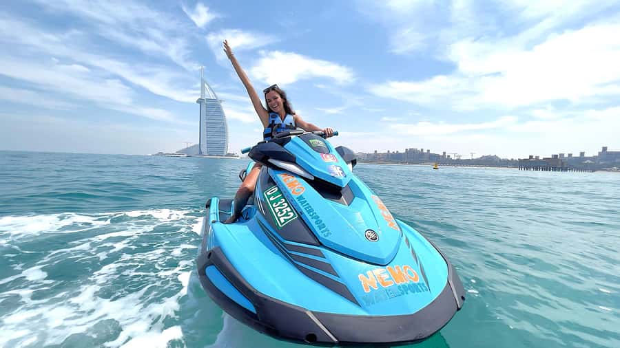 Dubai Jet Ski: Burj Khalifa, Burj Al Arab, Pics & Ice Cream! - Burj Khalifa in the Distance, When Conditions Cooperate