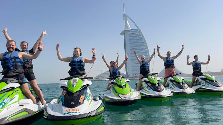 Dubai: Jet Ski to Atlantis with Videos, Photos and Ice Cream - Palm Jumeirah and the Burj Al Arab corridor