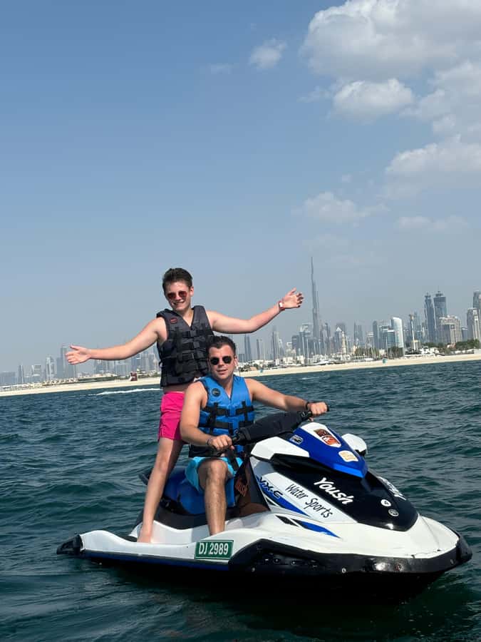 Dubai: Jetski Adventure w/ Burj Khalifa & Burj Al Arab Views - Burj Khalifa break time, how the skyline changes on water