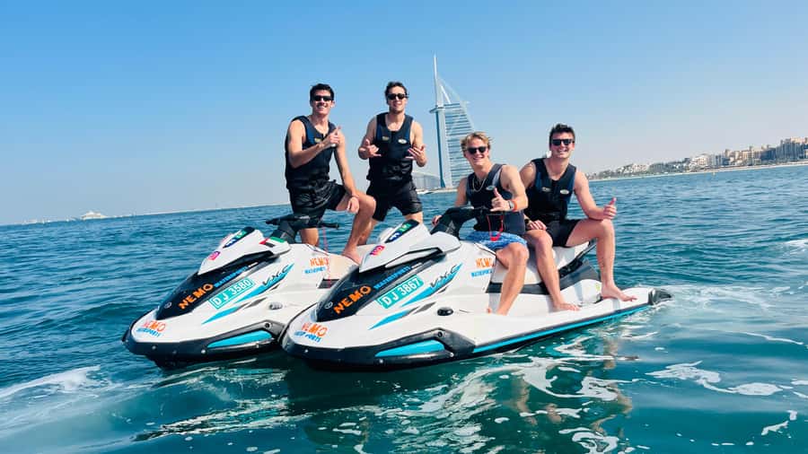 Dubai: Jetski to Burj Arab-Atlantis w Pic, Video & Icecream - Meeting at Umm Suqeim 2, fishing harbor, and getting kitted up