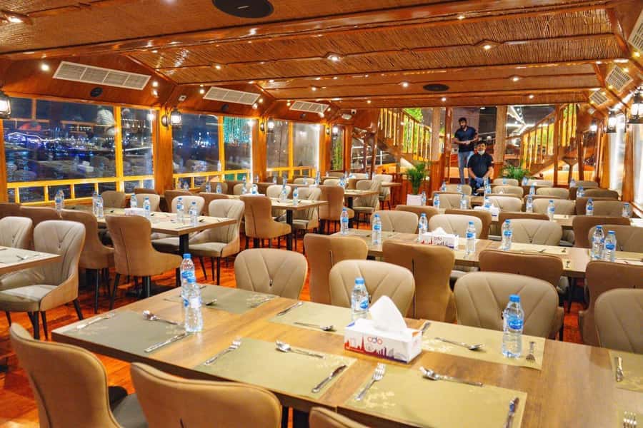 Dubai: Luxury Dinner Cruise with Live Music - Old Dubai Sights: Heritage Village, Sheikh Mohammed Bridge, and Sheika Palace