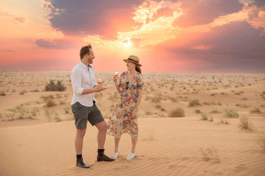Dubai: Luxury Safari with Michelin-Curated 5-Course Dinner - After dark performances: fire, Flaming Sands, and aerial acrobatics