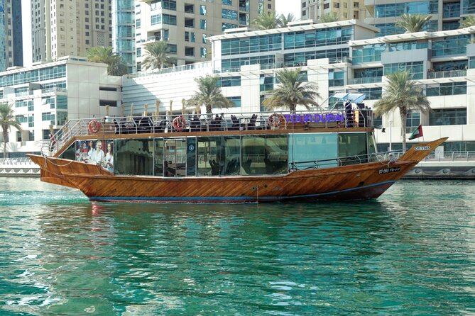 Dubai Marina Dhow Sightseeing Cruise - On board: what comfort looks like for a short cruise