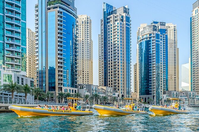 Dubai Marina Guided Sightseeing High-Speed Boat Tour - Burj Al Arab and the Bluewaters area, seen the way Dubai intended