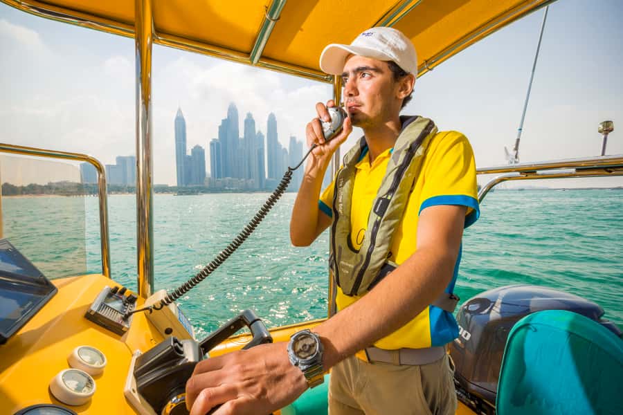 Dubai Marina: Guided Sightseeing Tour by Speedboat - JBR and Jumeirah Beach Residence: the promenade look, but from water
