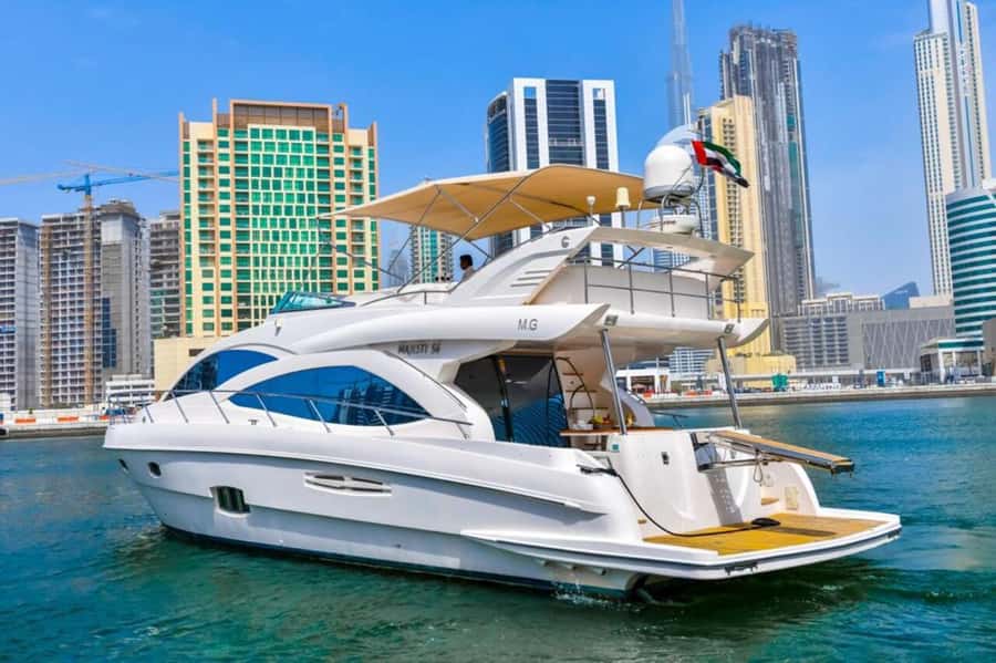 Dubai: Marina Private Luxury Yacht Tour - The route you get: JBR, the Lagoon, Kempinski, Atlantis, and the Anchor