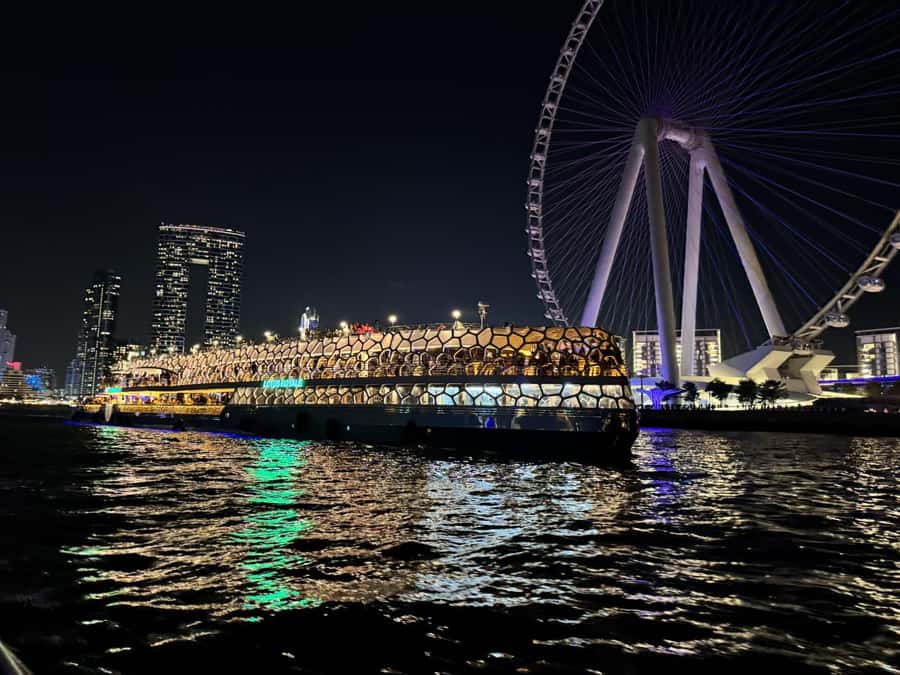 Dubai: Mega Yacht Dinner Cruise with Buffet - Dubai Marina at 7:30 pm, With Pier 7 as Your Launch Point