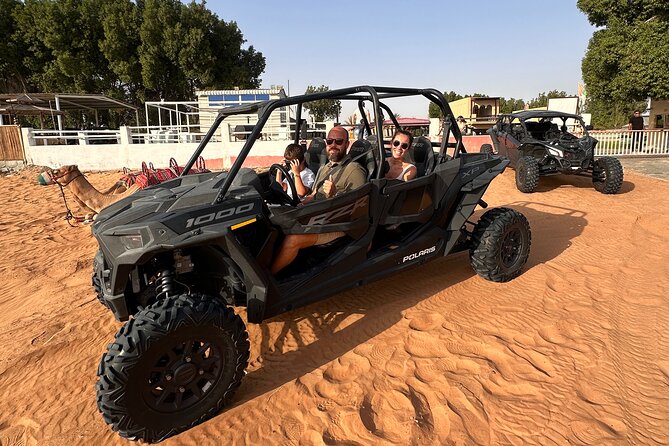Dubai Morning 4 Seater Buggy Tour Sand Boarding & Camel ride - Camel Ride and Sandboarding, Two Ways to Enjoy the Same Desert