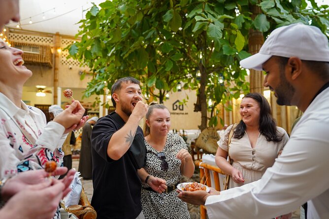 Dubai: Old Town, Souks, Street Food, Guided Tour & Abra Ride - Meeting at Al Khayma Heritage Restaurant and starting with Arabic coffee