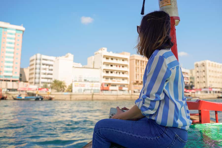 Dubai: Old Town, Street Food, Creek, Souks, & Emirati House - Bur Dubai souk market time, plus karak tea and samosas