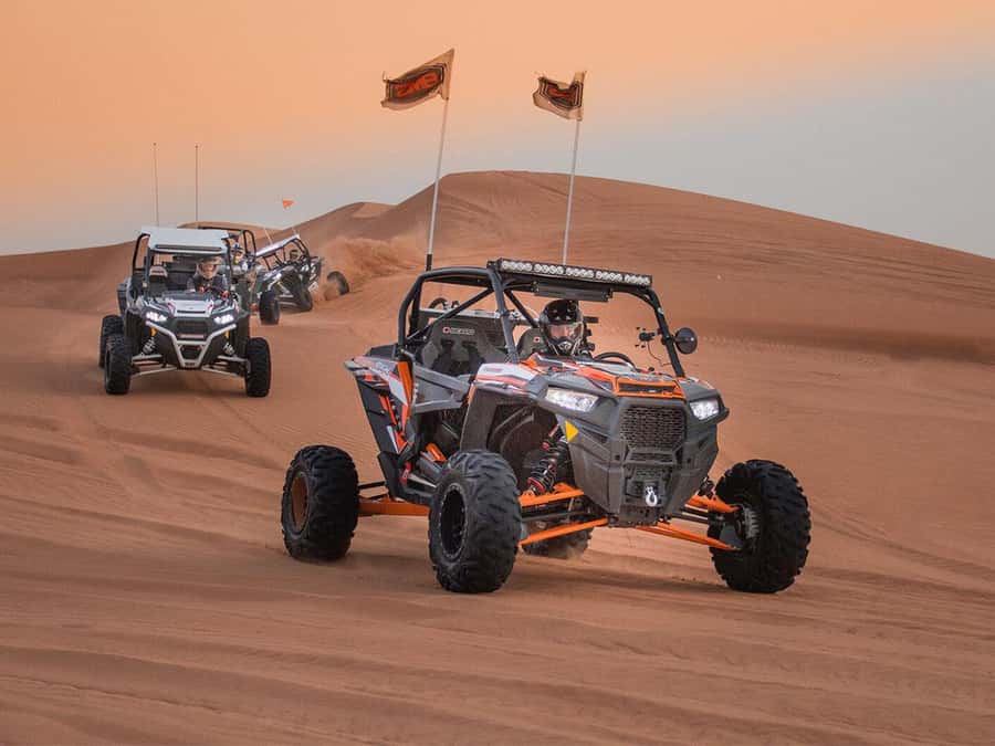 Dubai: Polaris RZR 1000 CC dune buggy - Getting to the dunes: pickup, timing, and how the day flows