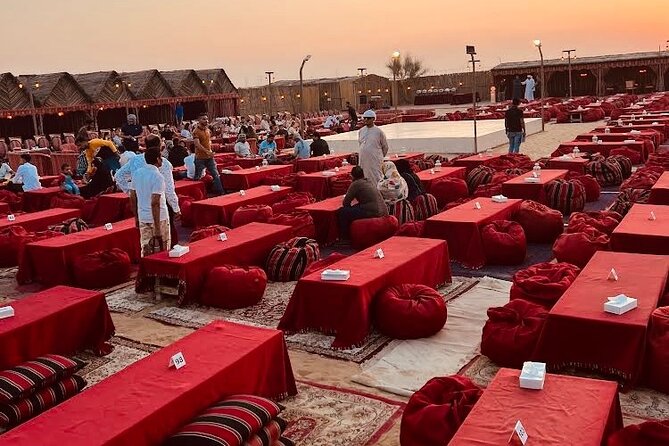 Dubai Premium Desert Safari Red Duns Camel sandbord & Premium BBQ - Camel Riding and Bedouin Camp Time