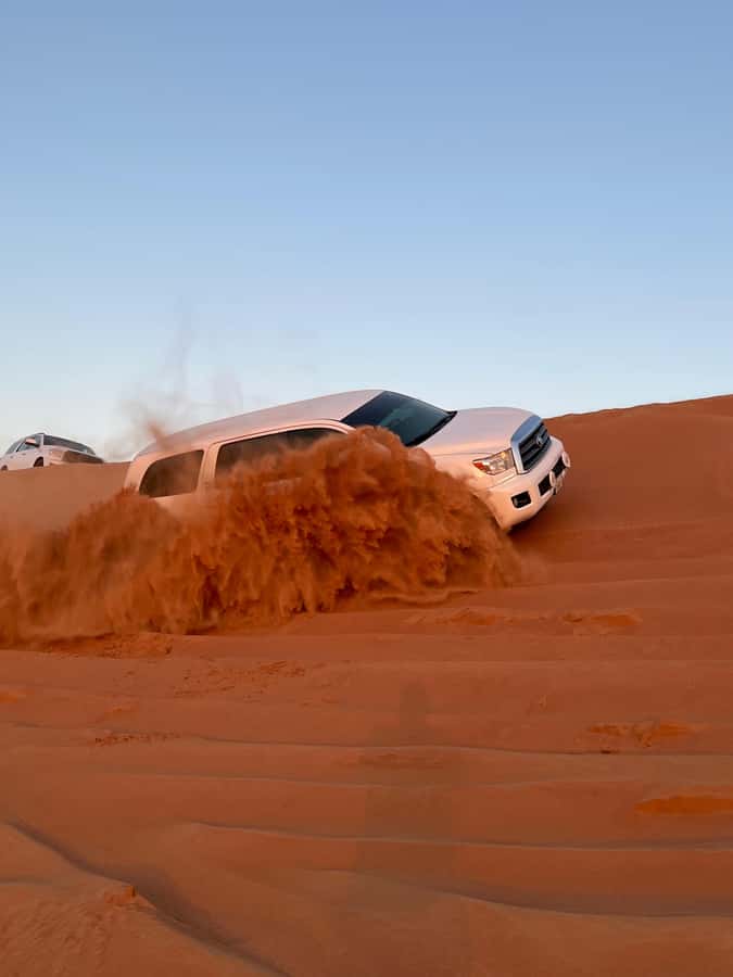 Dubai: Premium Red Dune Safari with Sandboarding & BBQ - The dunes: 40 minutes of controlled chaos
