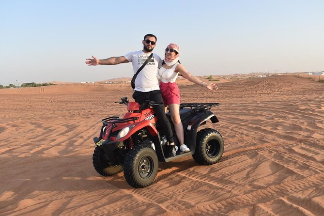 Dubai Premium Red Dunes Safari, Quad Bike, Camels & BBQ - Desert Camp Scene: Henna, Arabian Costume Photos, and Shows