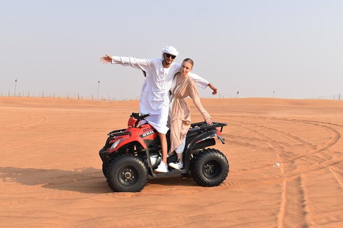 Dubai Premium Red Dunes Safari, Quad Bike, Camels & BBQ - Pickup Around Dubai, From Hotels to Cruise Terminals