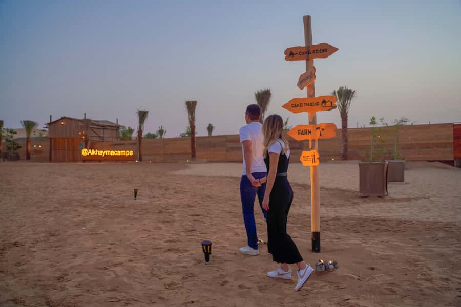 Dubai: Premium Safari, Camel Ride & Al Khayma Camp 3-Buffets - Live entertainment at the camp: fire, horses, camel shows, and Yola dance