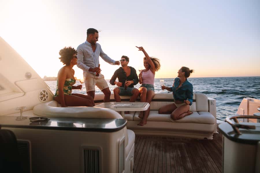 Dubai: Private Boat Cruise from Dubai Marina up to 12 people - Dubai Marina From Deck Level, Not Boardwalk Level