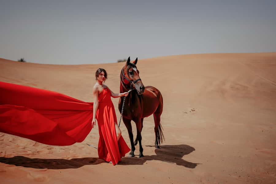 Dubai: Private Flying Dress Photography and Dune Drive Trip - Flying Dress Desert Shoot in Dubai, What You Really Get