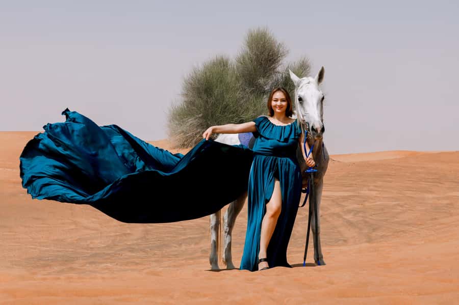 Dubai: Private Flying Dress Photography and Dune Drive Trip - Choosing Your Flying Dress and Backgrounds Like a Pro