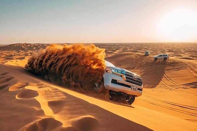 Dubai Private Morning Desert Safari: Camel Ride & Sandboarding - The 4x4 pickup and ride from Dubai, on your schedule
