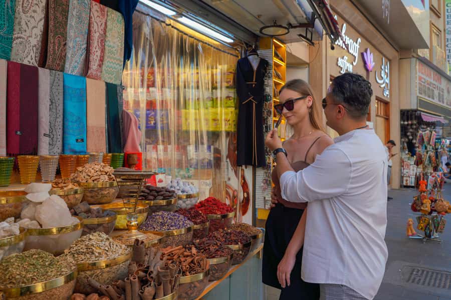 Dubai Private Top Attractions, Premium Vehicle & Street Food - Old Dubai in Motion: Gold and Spice Souks, Creek Abra, and Al Fahidi