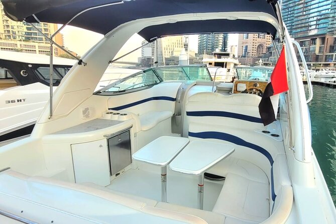 Dubai: Private Yacht Cruise on a 34 Ft Yacht - JBR and Ain Dubai, plus Bluewaters Island views