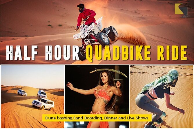 Dubai Quad bike ride 30 Min: Dune bashing, Sand Boarding & Dinner - The 4WD Dune Bashing: Your First Look at the Arabian Desert