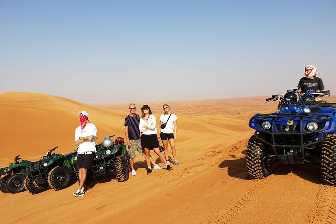 Dubai: Quad Bike Safari, Camels, & Camp with BBQ Dinner - Red Dunes Safari: Safety Briefing, Gear, and Real Quad Time