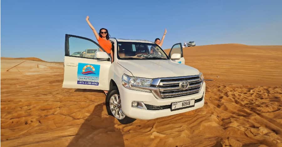 Dubai: Red Dunes Morning Desert Quad, Buggy or 4x4 Ride - Al Lahbab Desert first stop: safety briefing, photos, and getting onto the sand