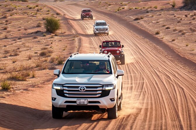 Dubai Red Dunes Safari: Dune Bashing, Camel Ride & Breakfast - Pickup in a shared 4-wheel-drive vehicle, and what it means for comfort
