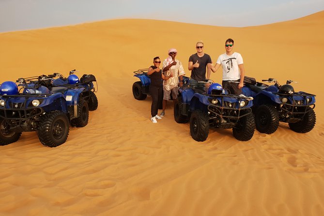 Dubai: Sandboarding, Camel Ride and Red Dune Bashing Safari - Quad Bike Self-Driving for 30 Minutes: More Control, More Responsibility