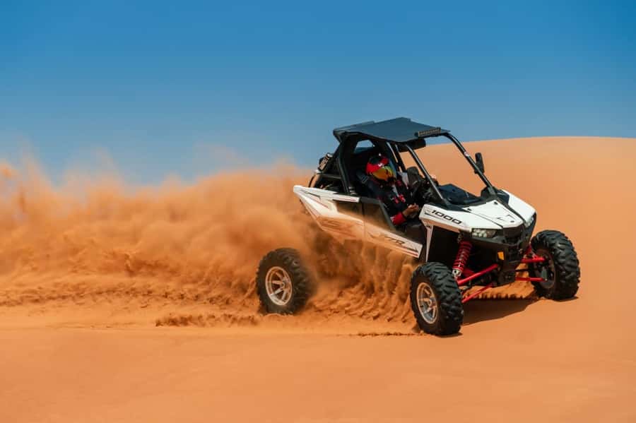 Dubai: Self-Drive 4WD Dune Buggy Guided Desert Adventure - Big Red, Pink Rock, Fossil Rock, and the mountain trails
