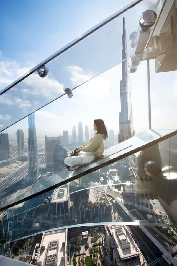 Dubai: Sky Views Observatory Ticket with Optional Extras - Sky Glass Slide from the 53rd floor, what it feels like, and photo reality