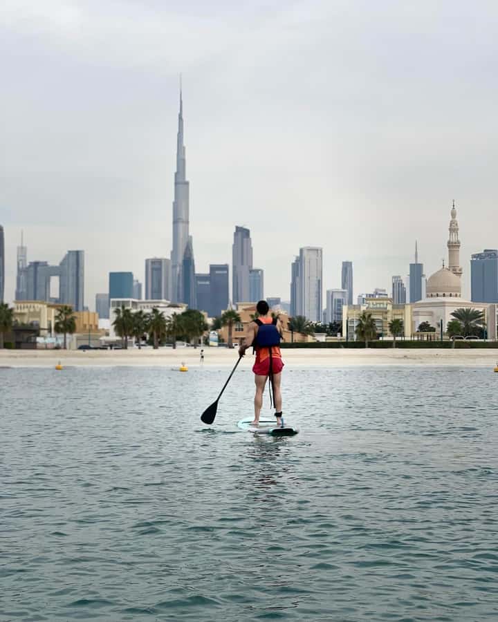 Dubai: Stand-Up Paddle Boarding with Burj Khalifa View - The 1-hour SUP glide: how you get the Burj Khalifa view